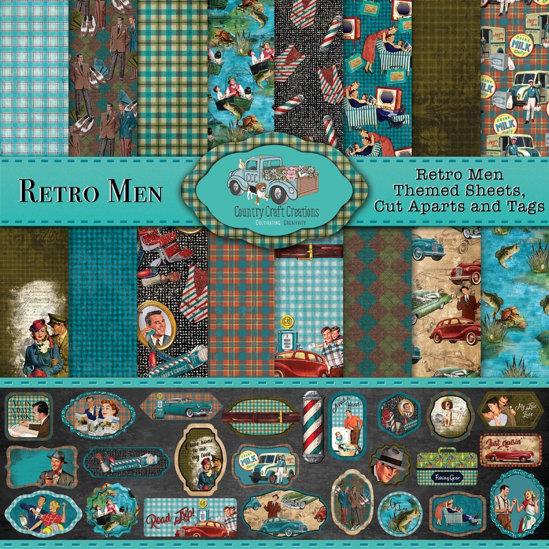 – Retro Men – 8×8 – Cotton Bristol