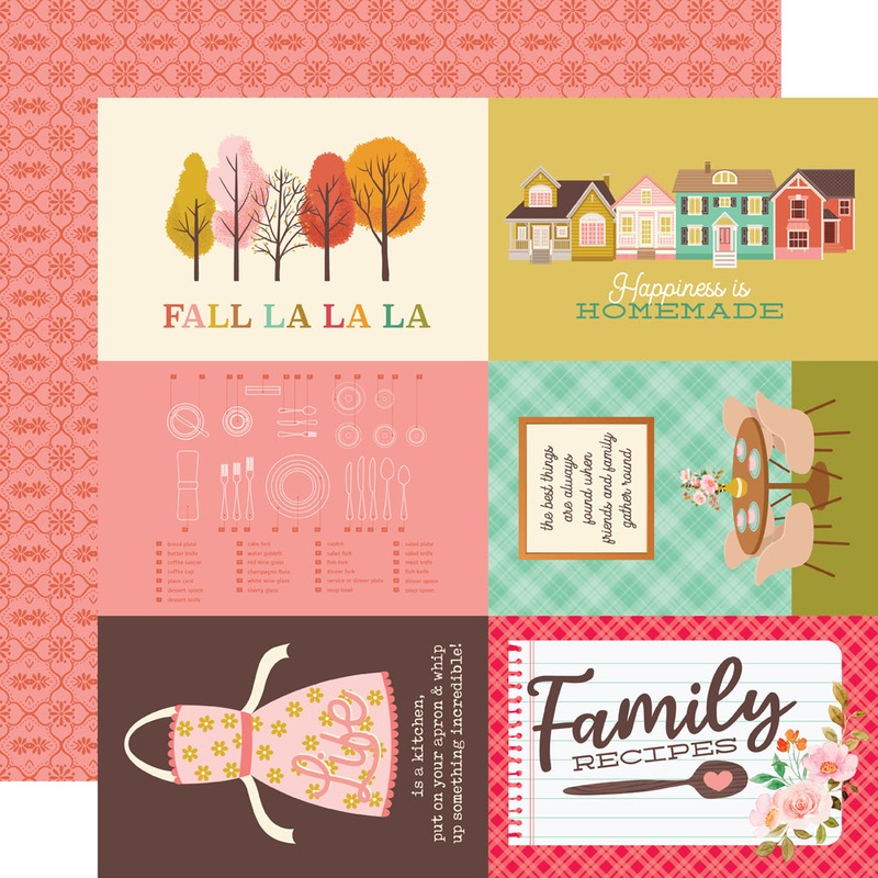 Simple Stories – What’s Cookin’- 12×12 Single Sheet – 4×6 Elements
