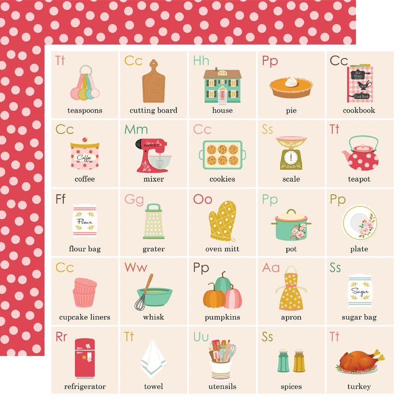 Simple Stories – What’s Cookin’- 12×12 Single Sheet – Dine In