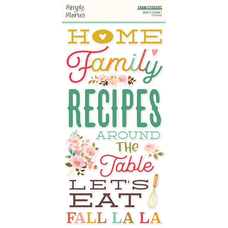 Simple Stories – What’s Cookin’ – Foam Stickers