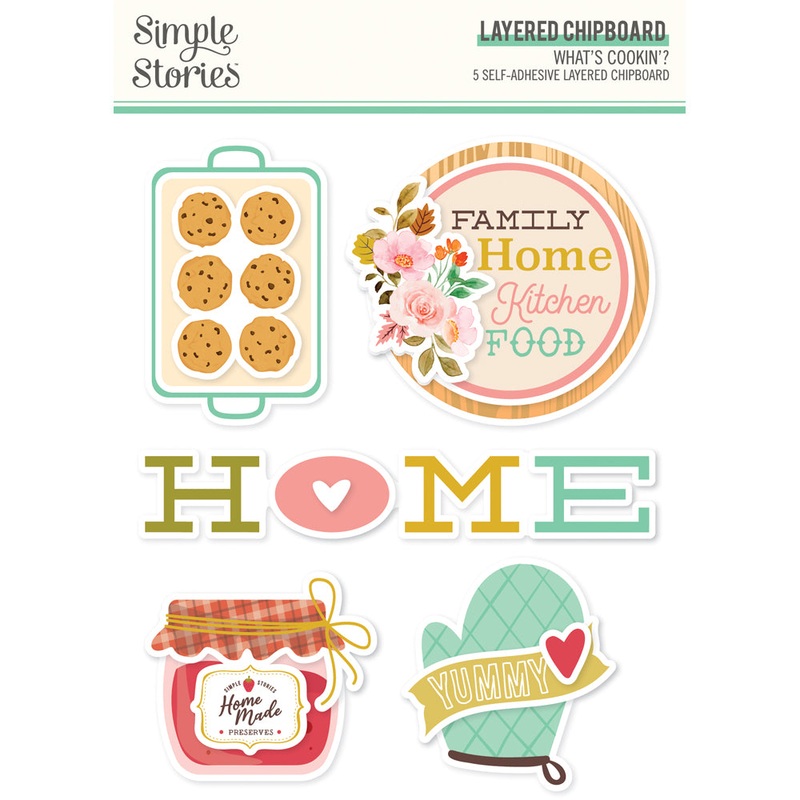 Simple Stories – What’s Cookin’ – Layered Chipboard