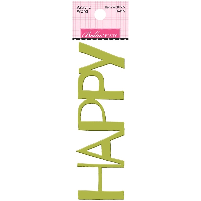 Bella Blvd – Just Because Collection – Coordinating – Acrylic Word – Happy / BB1977