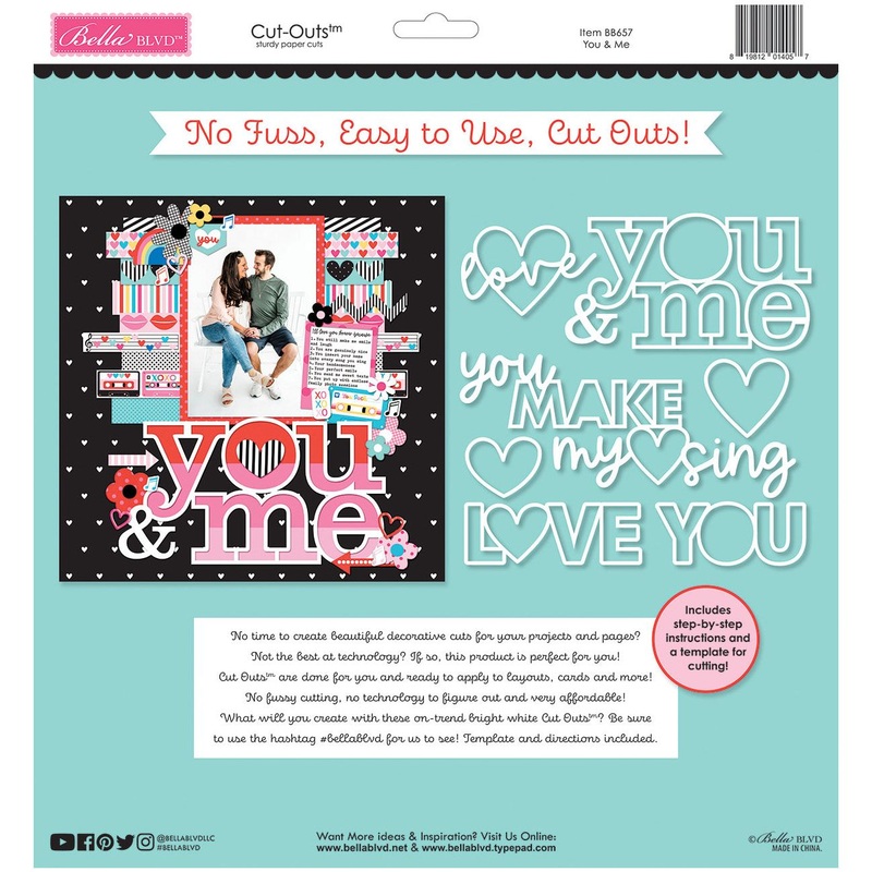 Bella Blvd – Just Because Collection – Coordinating – Cut Outs – You & Me / BB2657