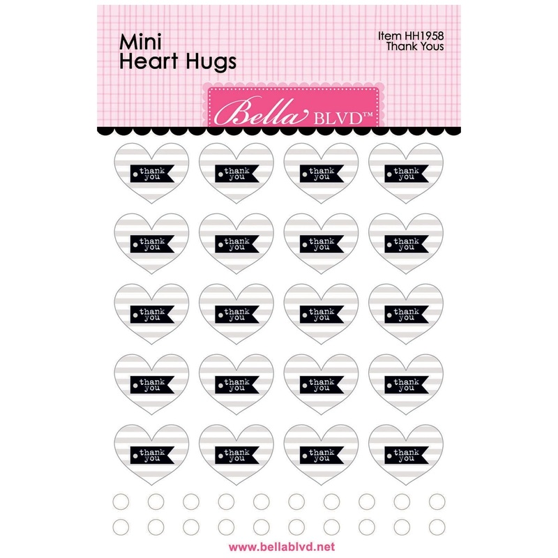 Bella Blvd – Just Because Collection – Coordinating – Mini Heart Hugs – Thank Yous / BB1958