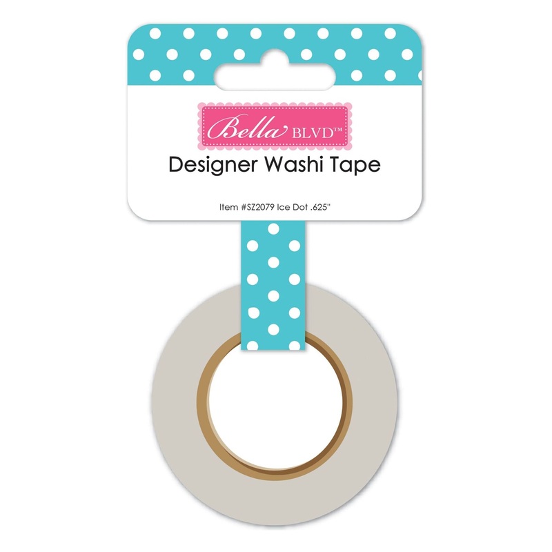 Bella Blvd – Just Because Collection – Coordinating – Washi Tape .625″ – Ice Dots / BB2079