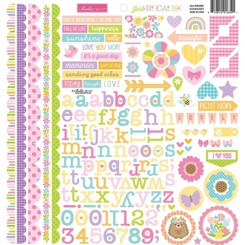 Bella Blvd – Just Because Collection – Doohickey Cardstock Stickers / BB2886