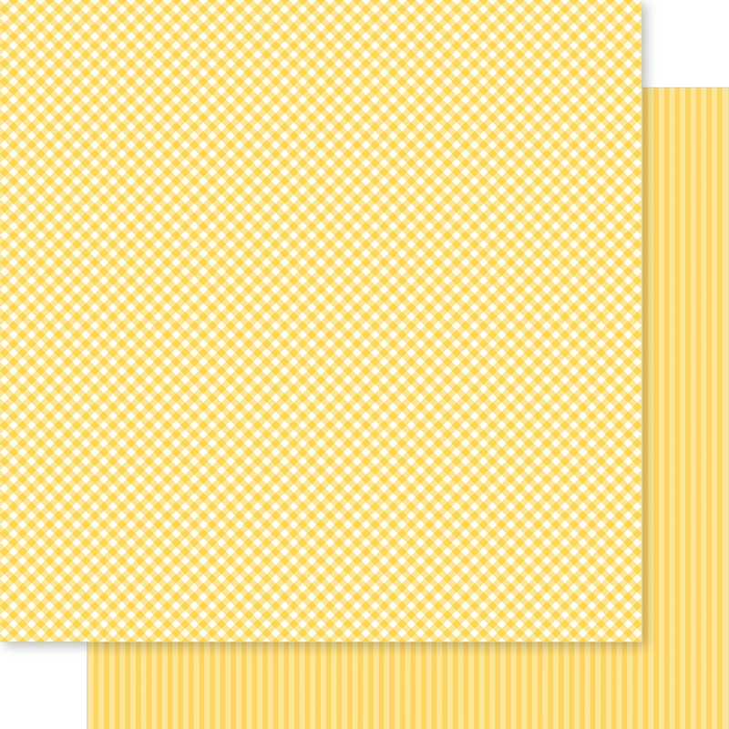 Bella Blvd – Bella Besties – Gingham & Stripes Collection – 12×12 Single Sheets – Bell Pepper / BB2904