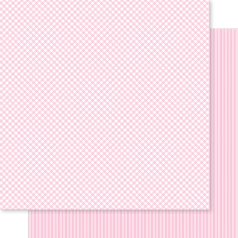 Bella Blvd – Bella Besties – Gingham & Stripes Collection – 12×12 Single Sheets – Cotton Candy / BB2902