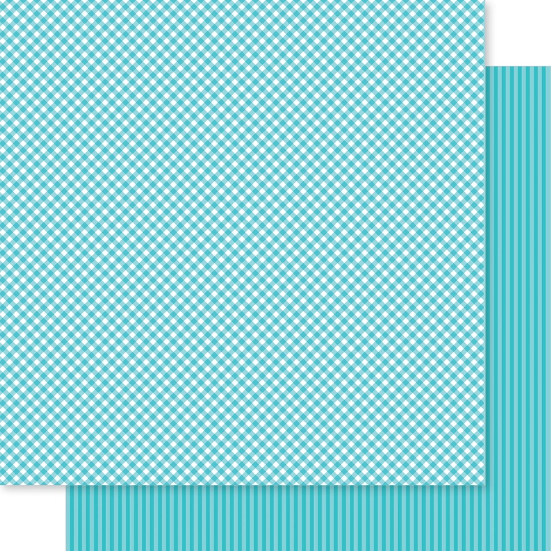 Bella Blvd – Bella Besties – Gingham & Stripes Collection – 12×12 Single Sheets – Ice / BB2907