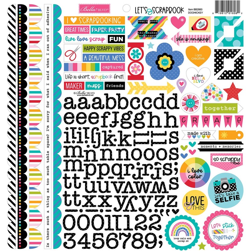 Bella Blvd – Let’s Scrapbook! Collection – Doohickey Cardstock Stickers / BB2860