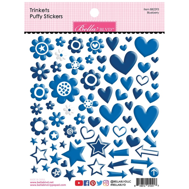 Bella Blvd – Trinkets Puffy Stickers – Blueberry / BB2293