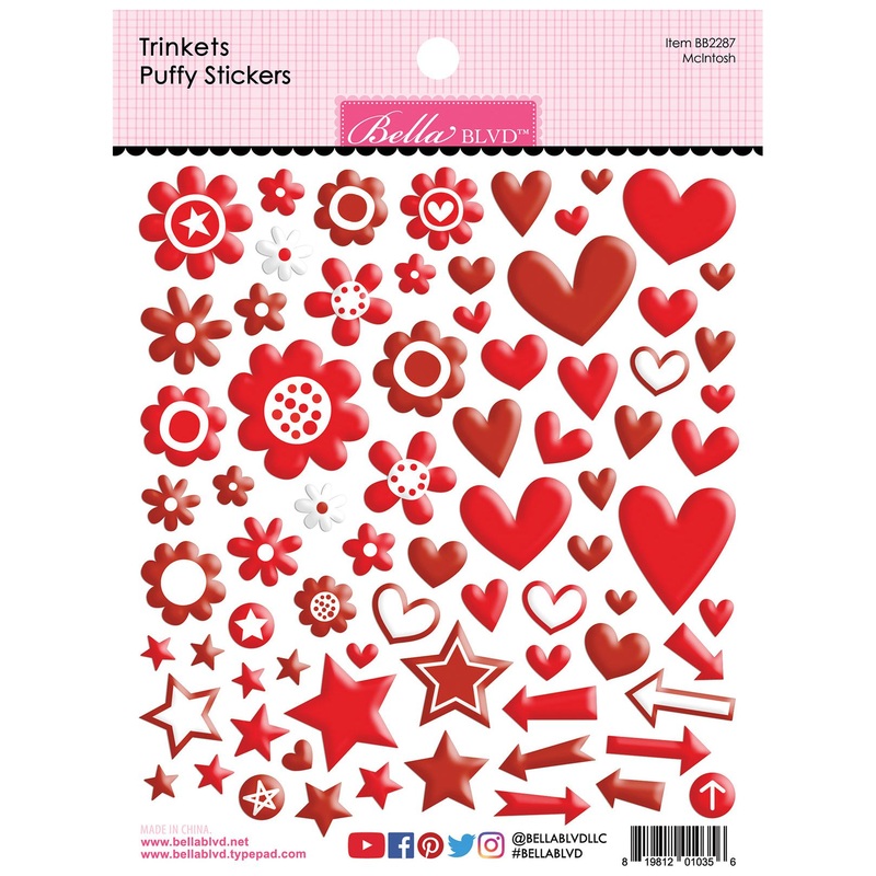 Bella Blvd – Trinkets Puffy Stickers – McIntosh / BB2287