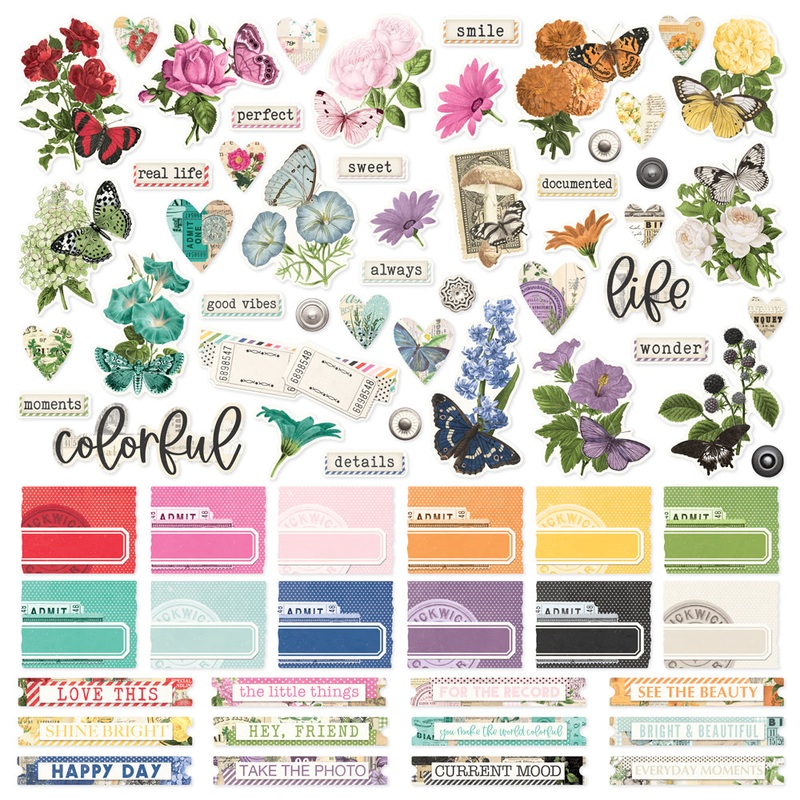 Simple Stories – Simple Vintage Essentials Color Palette – 12 x 12 Cardstock Stickers