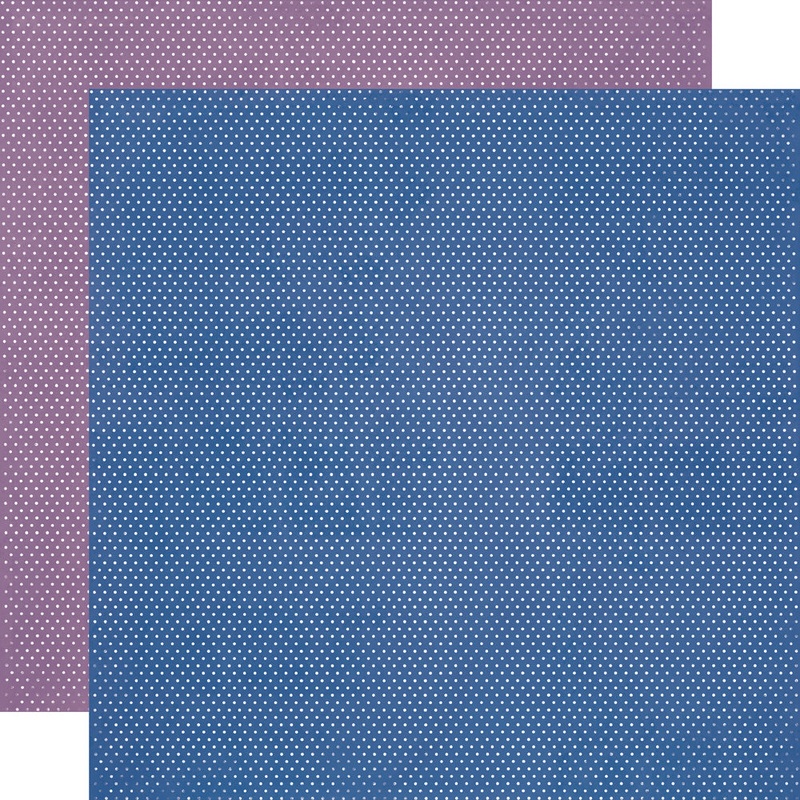 Simple Stories – Simple Vintage Essentials Color Palette – 12×12 Single Sheet – Dots / Blue & Purple
