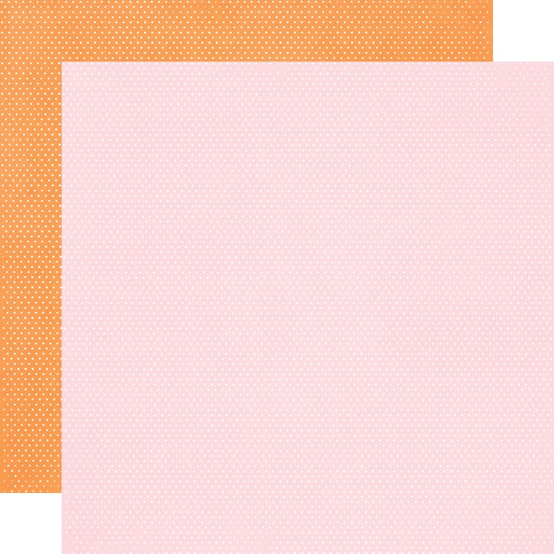 Simple Stories – Simple Vintage Essentials Color Palette – 12×12 Single Sheet – Dots / Blush & Orange