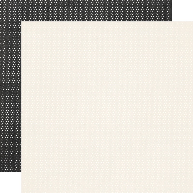 Simple Stories – Simple Vintage Essentials Color Palette – 12×12 Single Sheet – Dots / Cream & Black