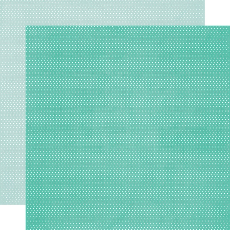 Simple Stories – Simple Vintage Essentials Color Palette – 12×12 Single Sheet – Dots / Teal & Mint