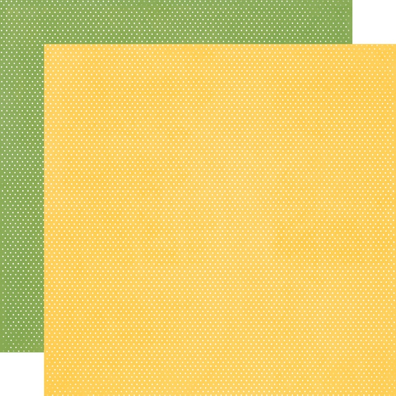 Simple Stories – Simple Vintage Essentials Color Palette – 12×12 Single Sheet – Dots / Yellow & Green