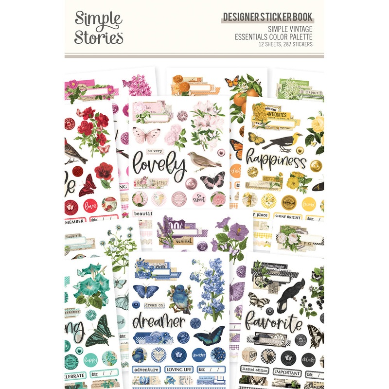 Simple Stories – Simple Vintage Essentials Color Palette – Sticker Book / Designer