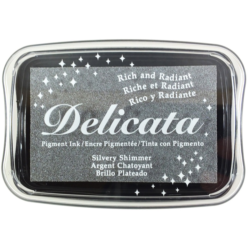 Tsukineko – Delicata Pigment Ink Pad – Silvery Shimmer