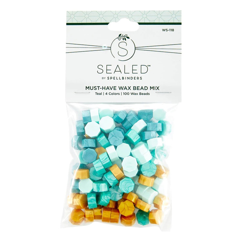Spellbinders – The Sealed by Spellbinders Collection / Must-Have Wax Bead Mix / Teal