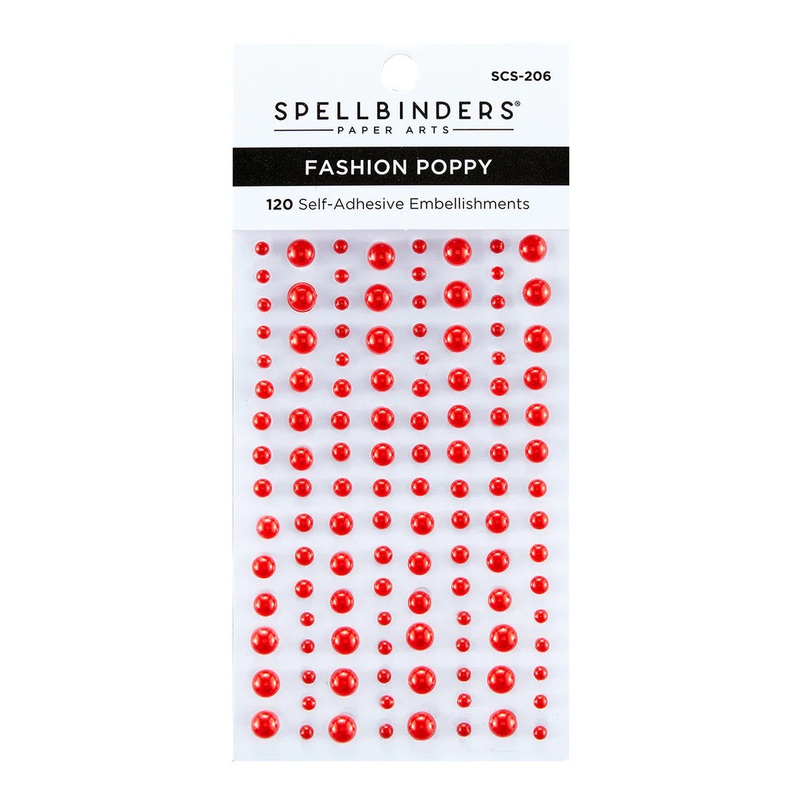 Spellbinders – Embellishments – Pearl Dots – Self Adhesive / Fashion Poppy