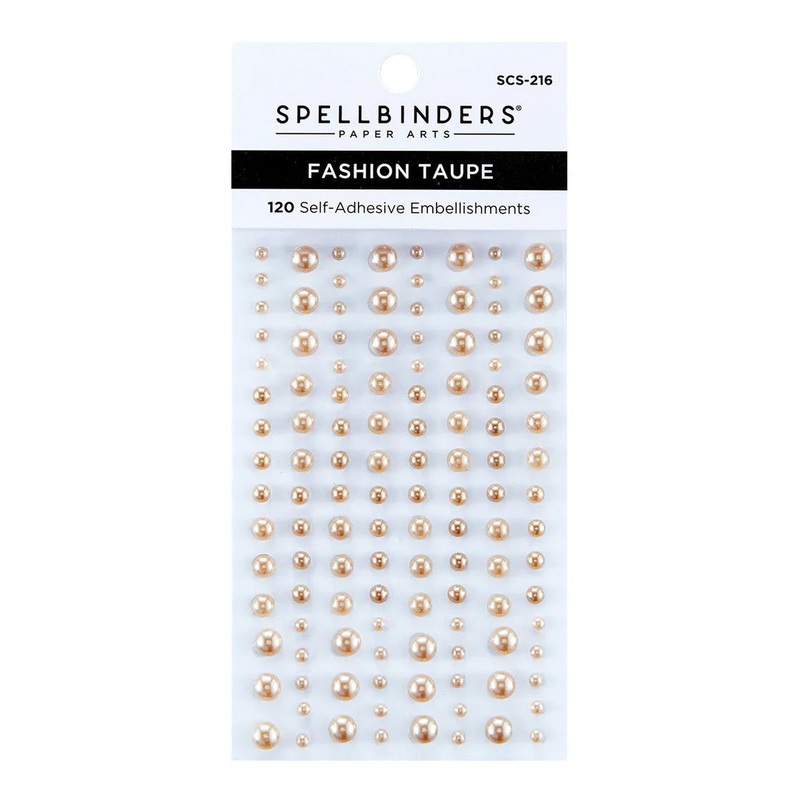 Spellbinders – Embellishments – Pearl Dots – Self Adhesive / Fashion Taupe