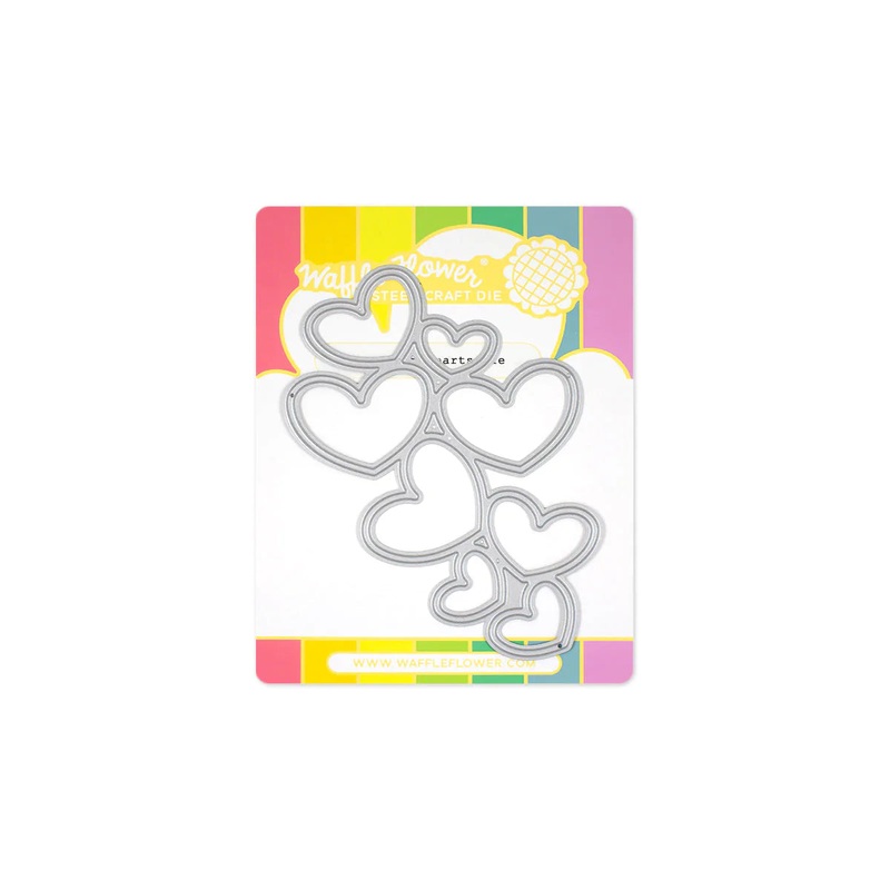 Waffle Flower – Die – Outlined Hearts