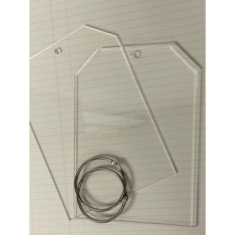 – Acrylic Album Tags – Set of 2 With Rings