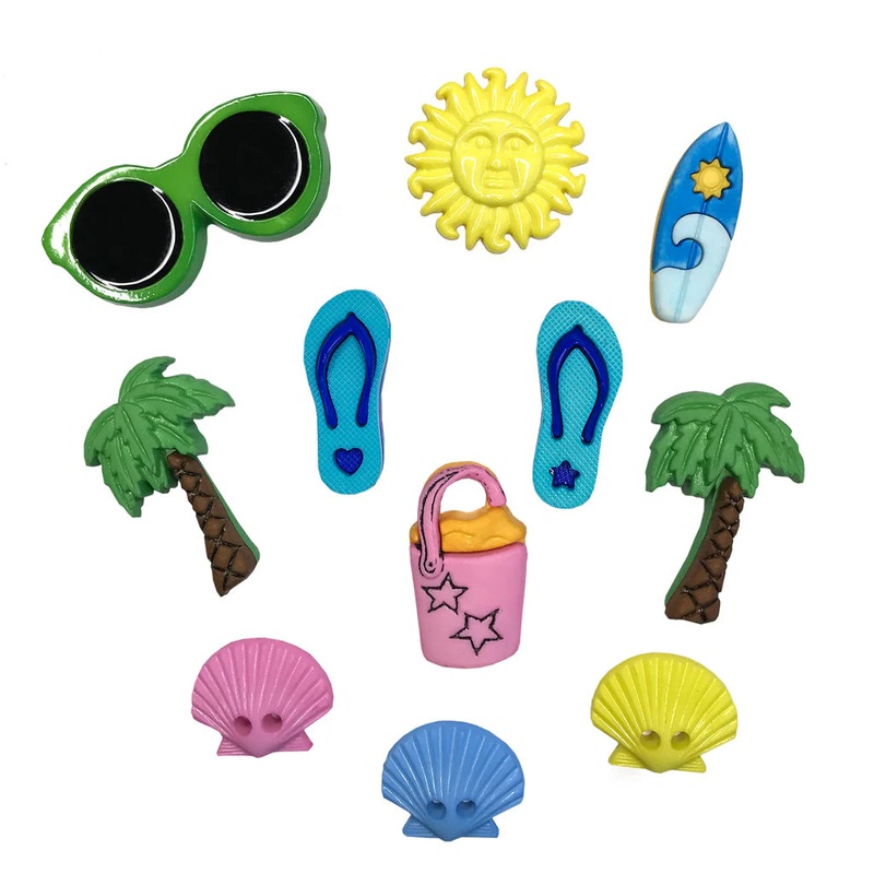 Buttons Galore & More – Buttons – Beach Bum / 4245