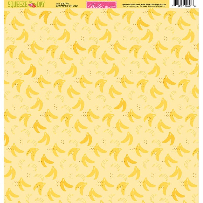 Bella Blvd – Squeeze The Day – 12×12 Single Sheets – Bananas For You / BB2107