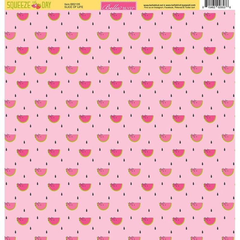 Bella Blvd – Squeeze The Day – 12×12 Single Sheets – Slice of Life / BB2105