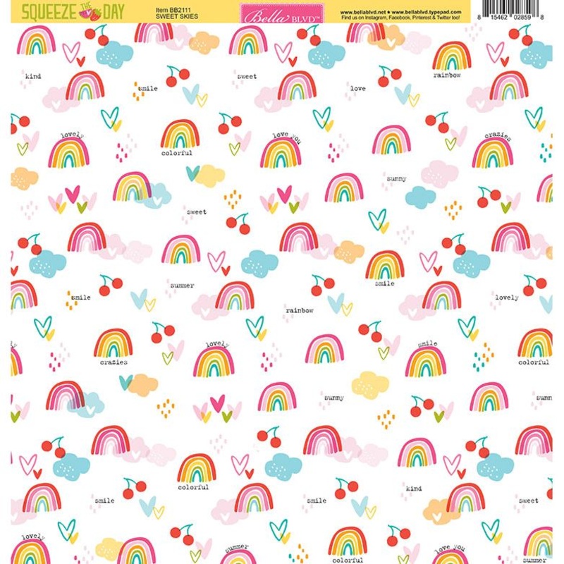 Bella Blvd – Squeeze The Day – 12×12 Single Sheets – Sweet Skies / BB2111