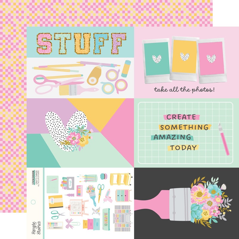 Simple Stories -Crafty Things – 12×12 Single Sheet – 4×6 Elements