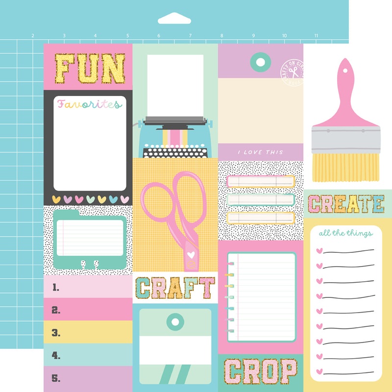 Simple Stories -Crafty Things – 12×12 Single Sheet – Journal Elements