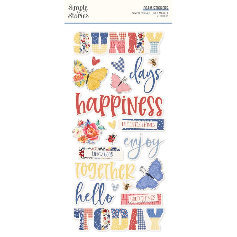 Simple Stories – Simple Vintage Linen Market – Foam Stickers