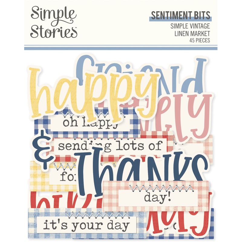 Simple Stories – Simple Vintage Linen Market – Sentiments Bits & Pieces