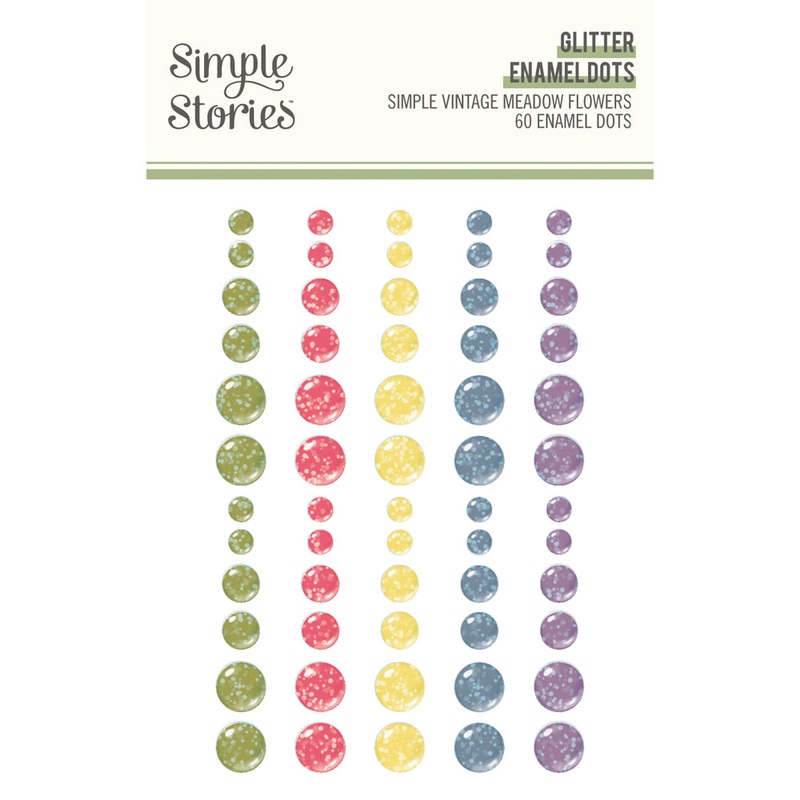 Simple Stories – Simple Vintage Meadow Flowers – Glossy Enamel Dots