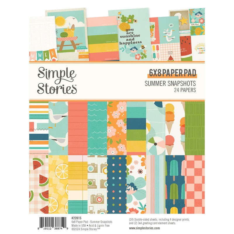 Simple Stories – Summer Snapshots – 6×8 Paper Pad
