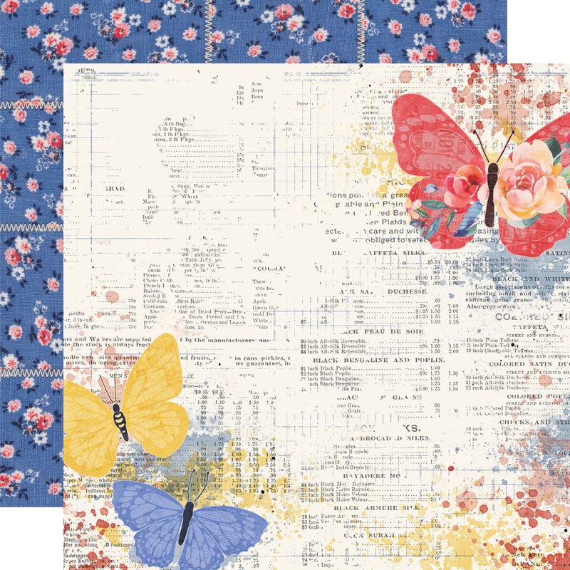 Simple Stories – Simple Vintage Linen Market – 12×12 Single Sheet – Enjoy Every Minute