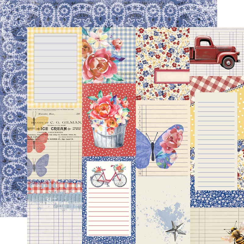 Simple Stories – Simple Vintage Linen Market – 12×12 Single Sheet – Journal Elements