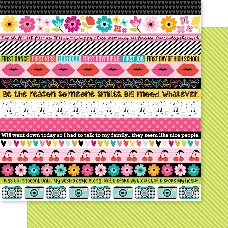 Bella Blvd – Teen Vibe Caitlyn – 12×12 Single Sheets – Borders Teen Vibe