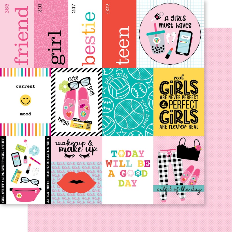 Bella Blvd – Teen Vibe Caitlyn – 12×12 Single Sheets – Daily Details