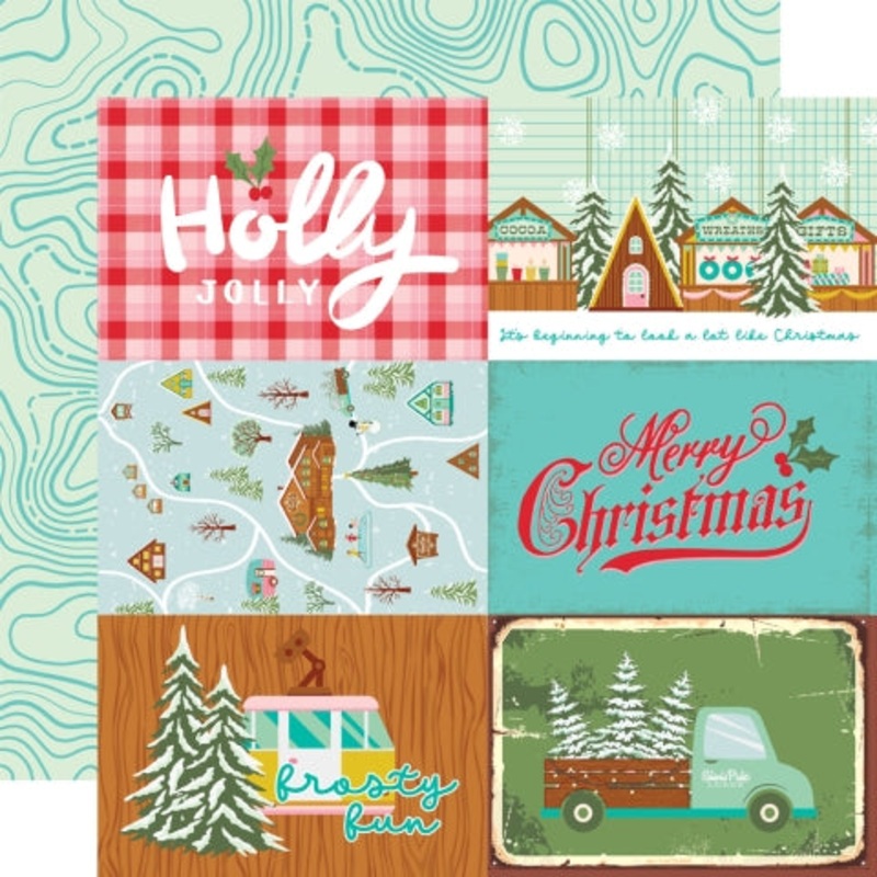 Simple Stories – Snow Pine Lodge – 12×12 Single Sheet – 4×6 Elements