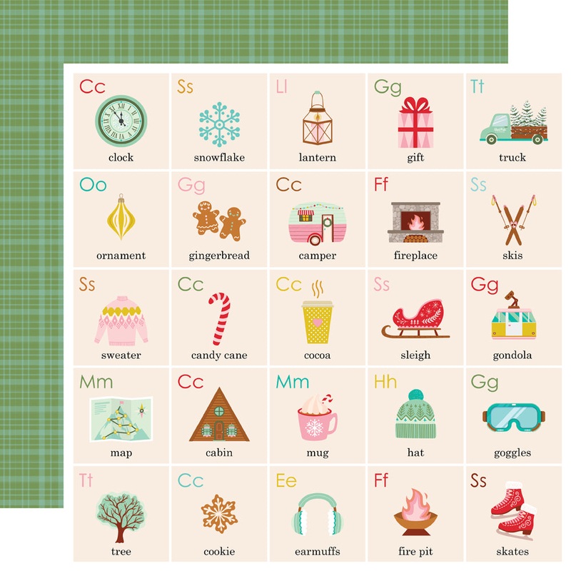 Simple Stories – Snow Pine Lodge – 12×12 Single Sheet – Jolly Good Vibes