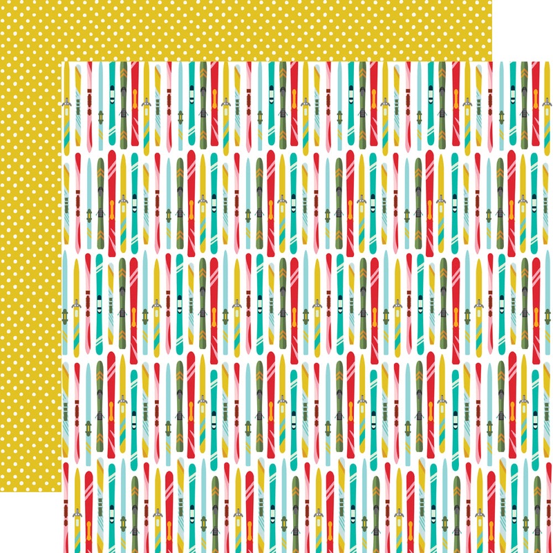 Simple Stories – Snow Pine Lodge – 12×12 Single Sheet – Ski Ya Later