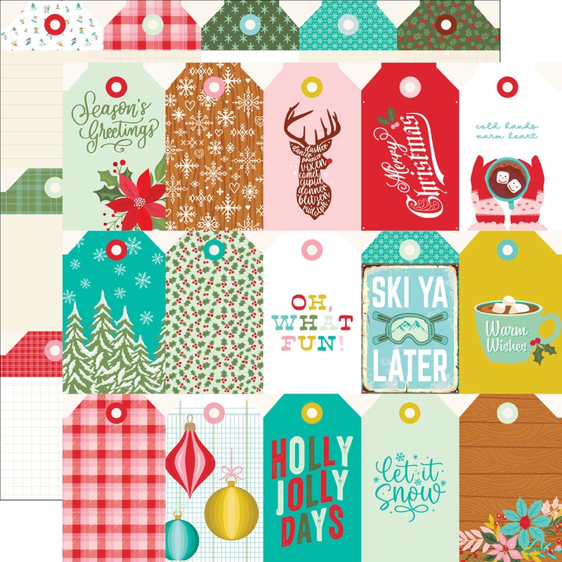 Simple Stories – Snow Pine Lodge – 12×12 Single Sheet – Tags Elements