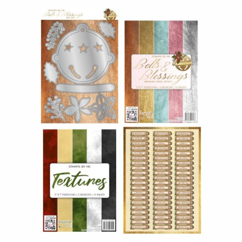 Stamps By Me – Bells & Blessing – 5 X 7 Paper Pad & Die Set