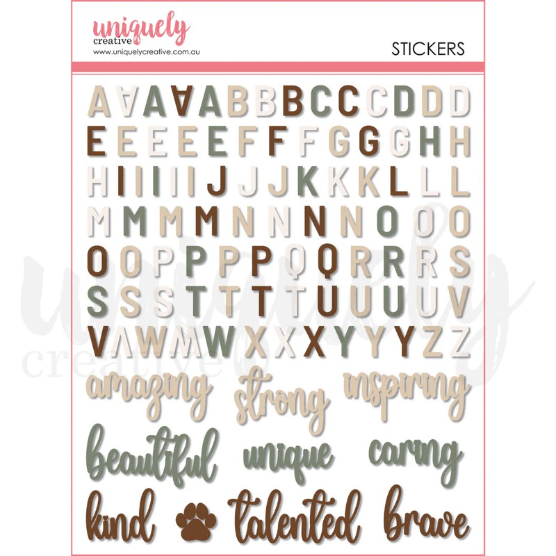 Uniquely Creative – Willow & Grace Puffy Alpha Stickers