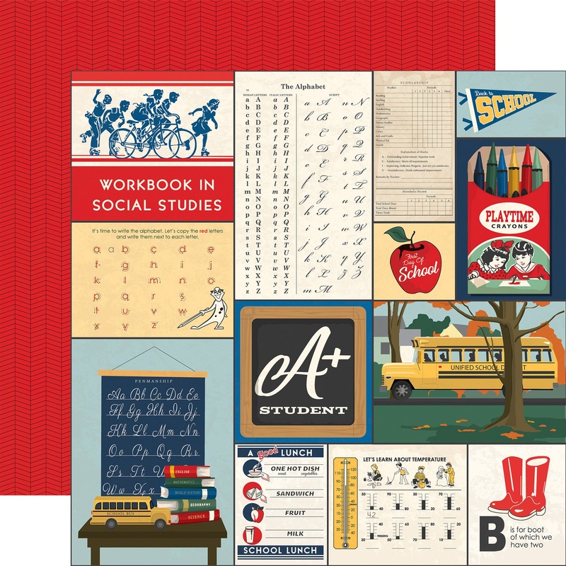 Carta Bella – Back To School – 12×12 Single Sheet / Multi Journaling Cards
